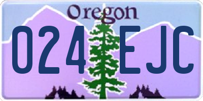 OR license plate 024EJC