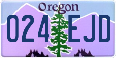 OR license plate 024EJD