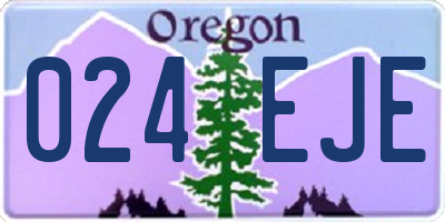 OR license plate 024EJE