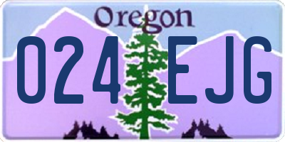 OR license plate 024EJG