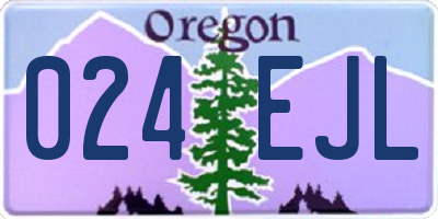 OR license plate 024EJL