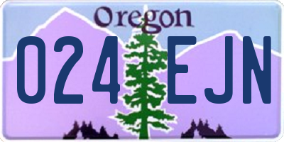 OR license plate 024EJN