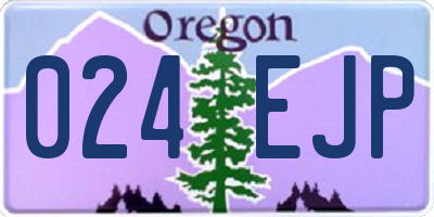 OR license plate 024EJP