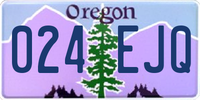 OR license plate 024EJQ