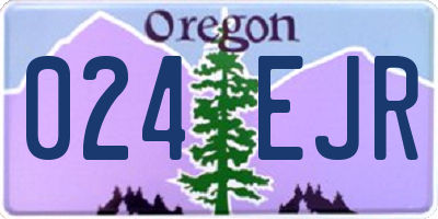 OR license plate 024EJR