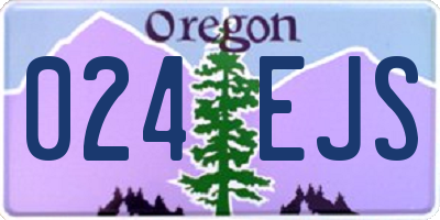 OR license plate 024EJS