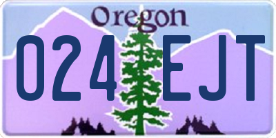 OR license plate 024EJT