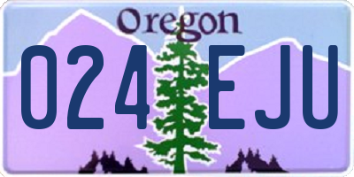 OR license plate 024EJU