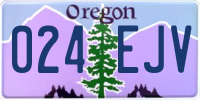OR license plate 024EJV
