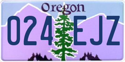OR license plate 024EJZ