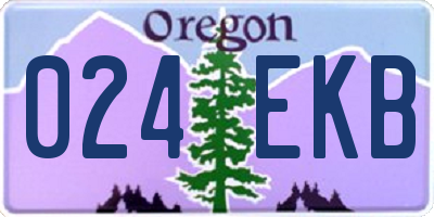 OR license plate 024EKB