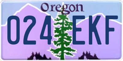 OR license plate 024EKF