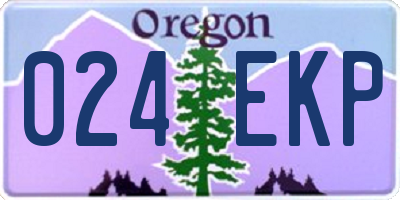 OR license plate 024EKP