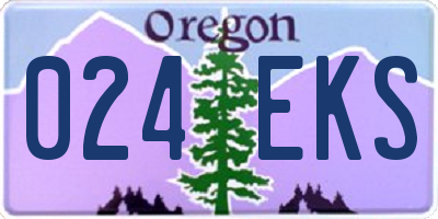 OR license plate 024EKS