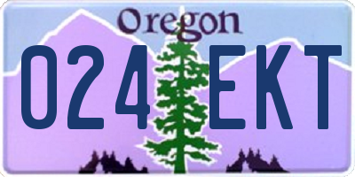 OR license plate 024EKT