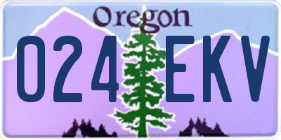 OR license plate 024EKV