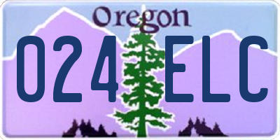 OR license plate 024ELC