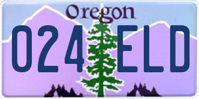 OR license plate 024ELD