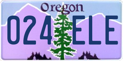 OR license plate 024ELE