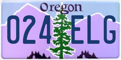 OR license plate 024ELG