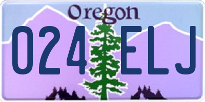 OR license plate 024ELJ