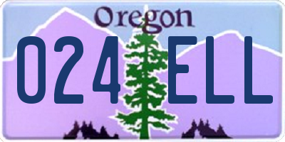 OR license plate 024ELL