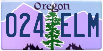 OR license plate 024ELM