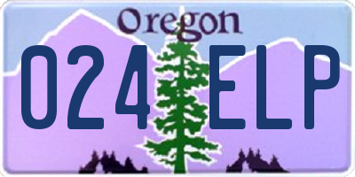OR license plate 024ELP