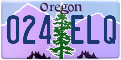 OR license plate 024ELQ