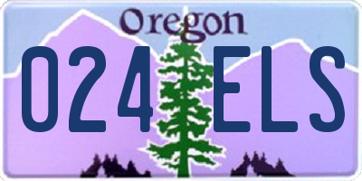 OR license plate 024ELS