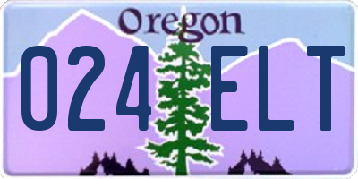 OR license plate 024ELT