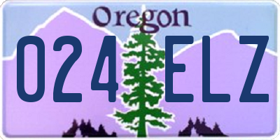 OR license plate 024ELZ