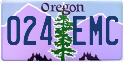 OR license plate 024EMC