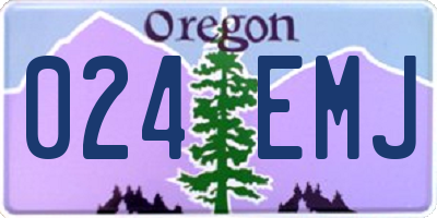 OR license plate 024EMJ