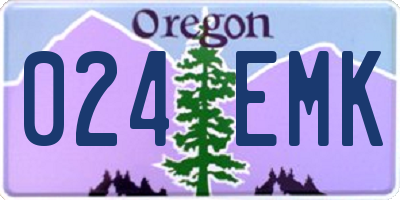 OR license plate 024EMK