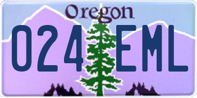 OR license plate 024EML