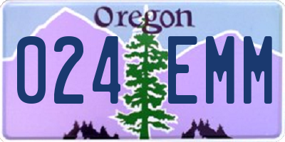 OR license plate 024EMM