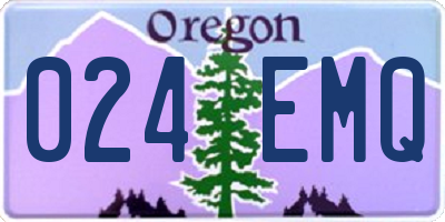 OR license plate 024EMQ