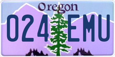 OR license plate 024EMU