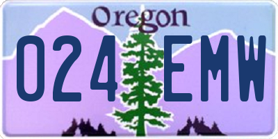 OR license plate 024EMW