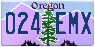 OR license plate 024EMX