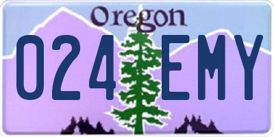 OR license plate 024EMY
