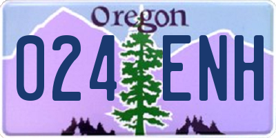 OR license plate 024ENH