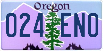 OR license plate 024ENO
