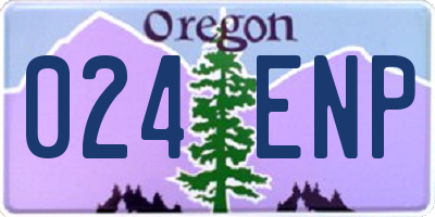OR license plate 024ENP