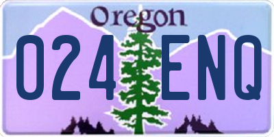 OR license plate 024ENQ