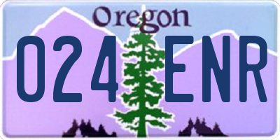 OR license plate 024ENR