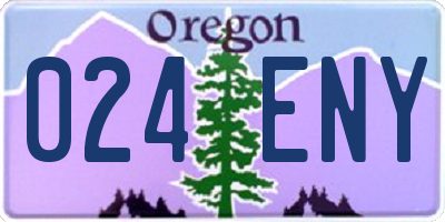 OR license plate 024ENY