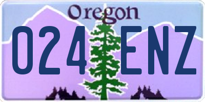 OR license plate 024ENZ