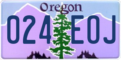 OR license plate 024EOJ